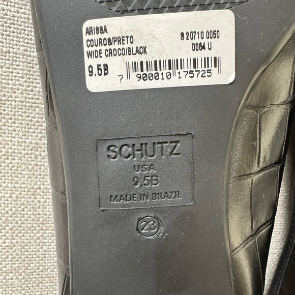 NEW SCHUTZ Arissa pointed ballet flats in black croc 9.5 US - Picture 11 of 13